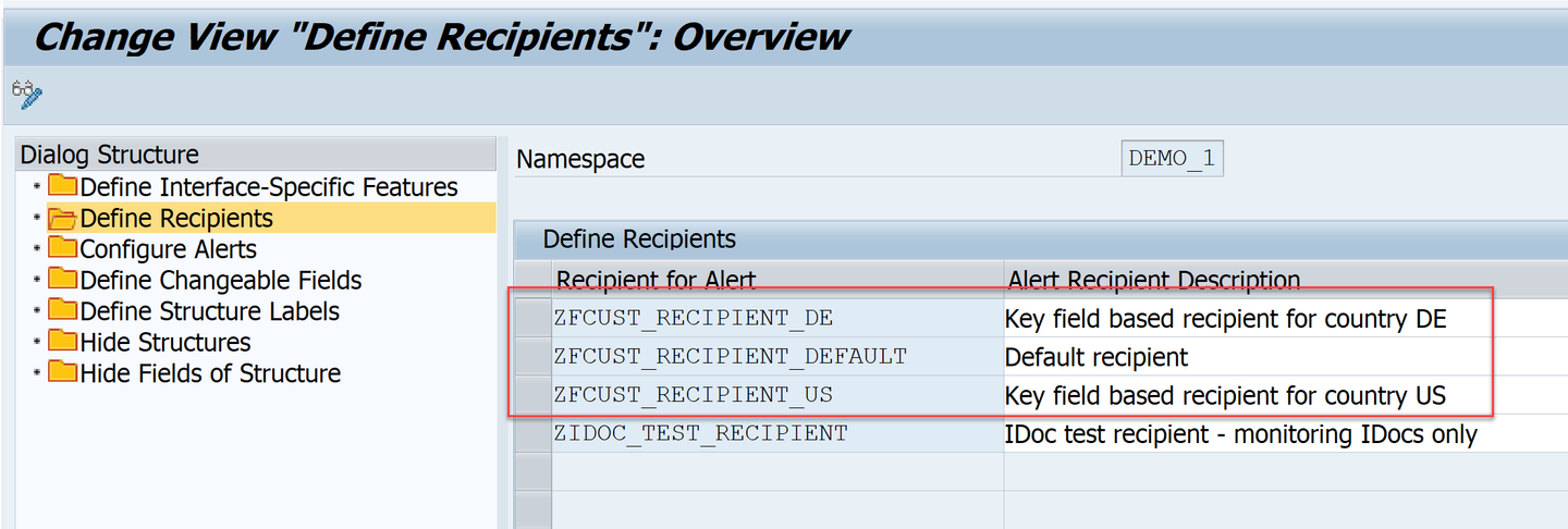 Define Recipients