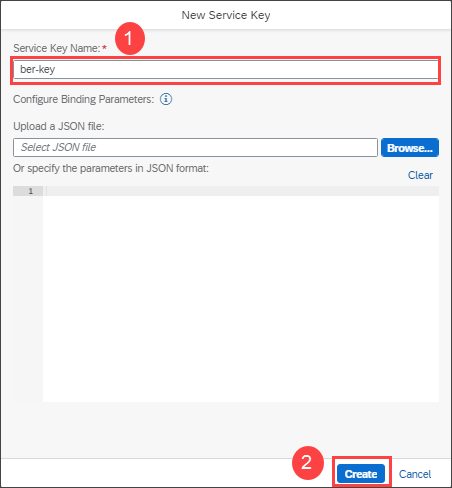 Create Service Key