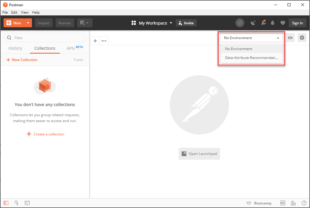 Postman Environment List