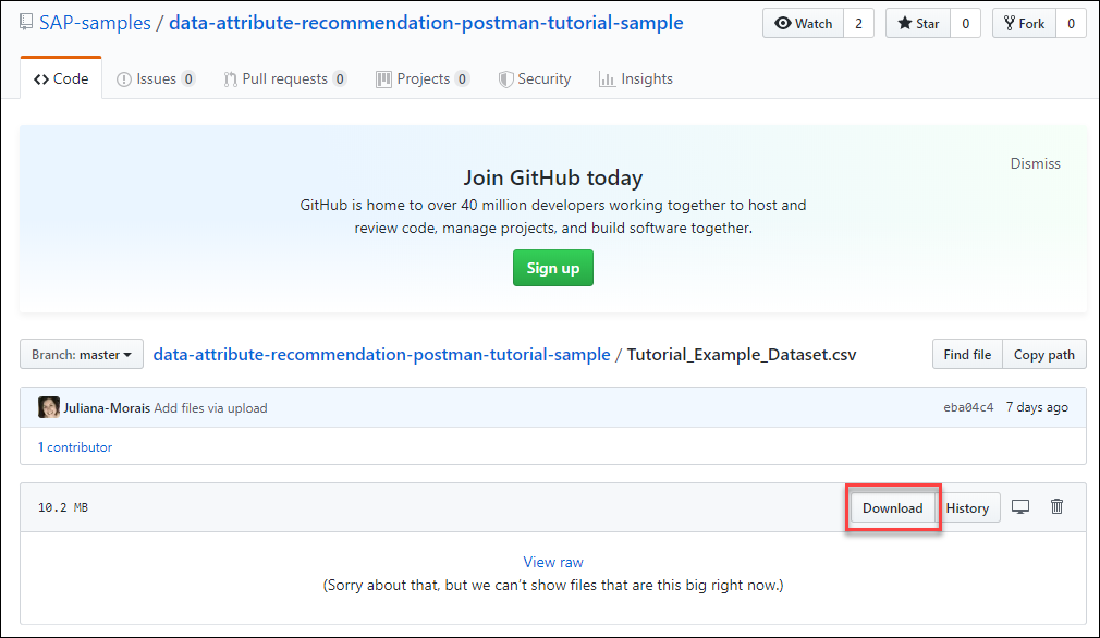 Download CSV