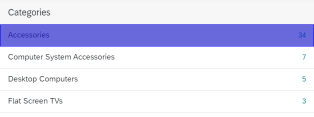 Highlighting of First Category