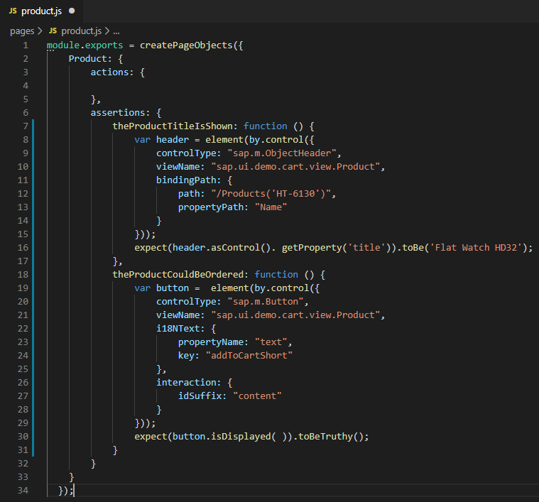 Page Object with Button Test