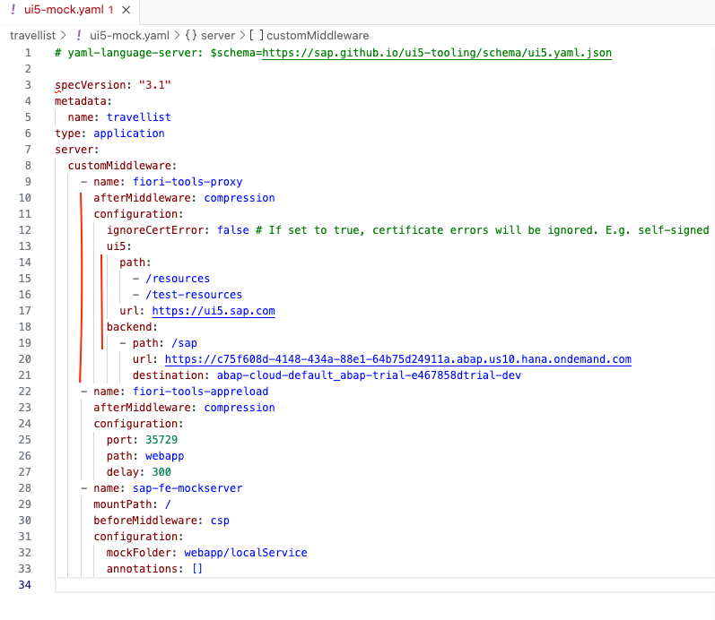 ui5-mock.yaml formatting
