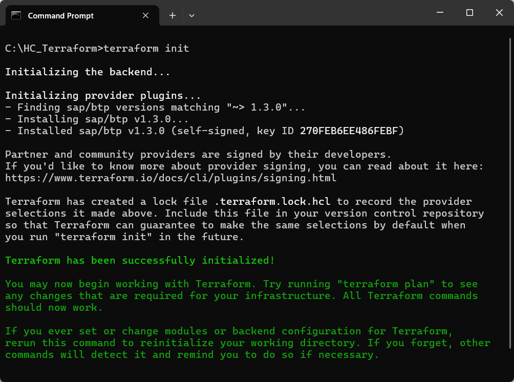 initialize the provider