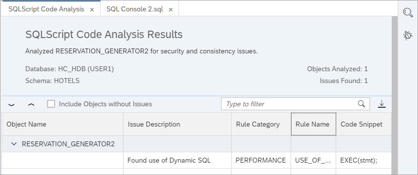 Analyze procedure