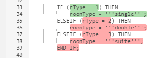 Hit and not hit statements