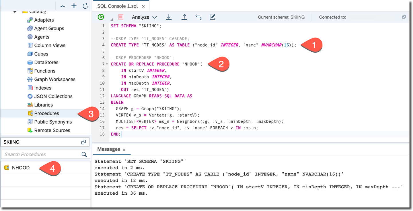Create first GraphScript procedure