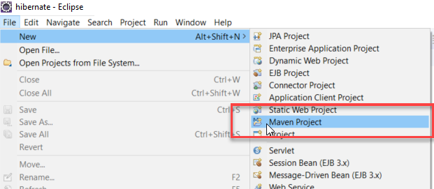 Create a new Maven project