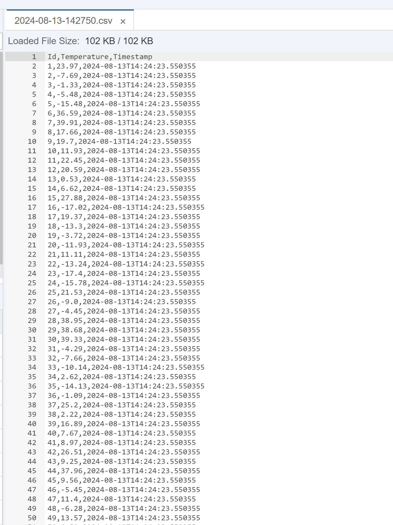 csv Display
