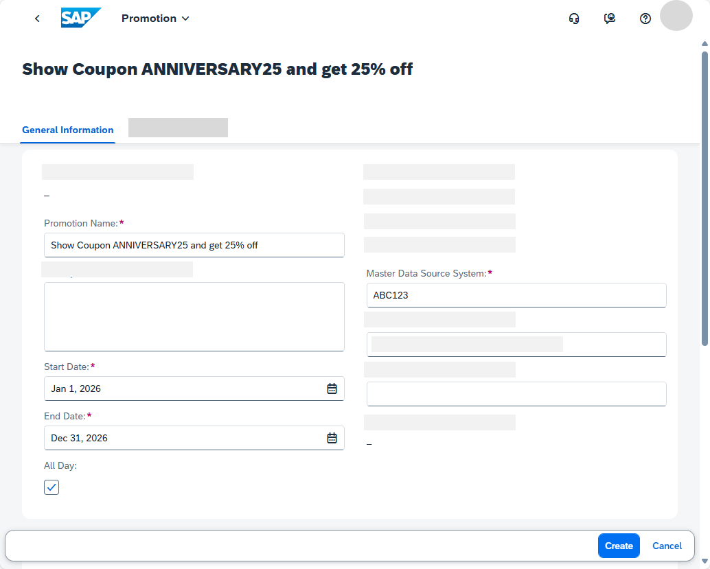 Create first promotion