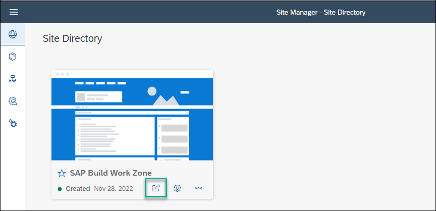 Open work zone
