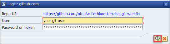 enter credentials
