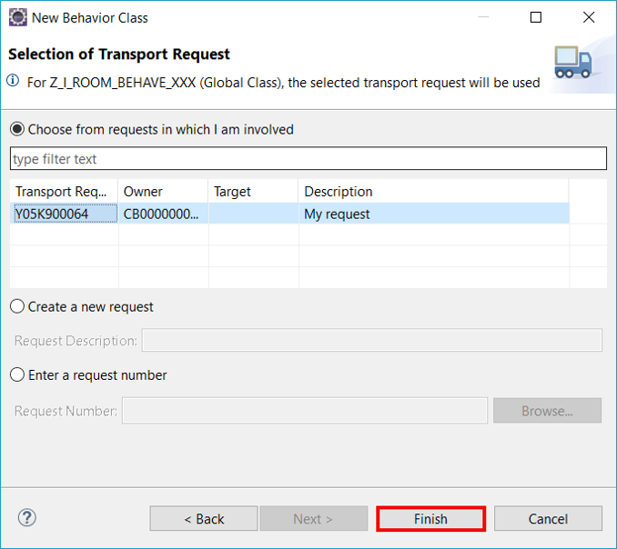 Create behavior implementation
