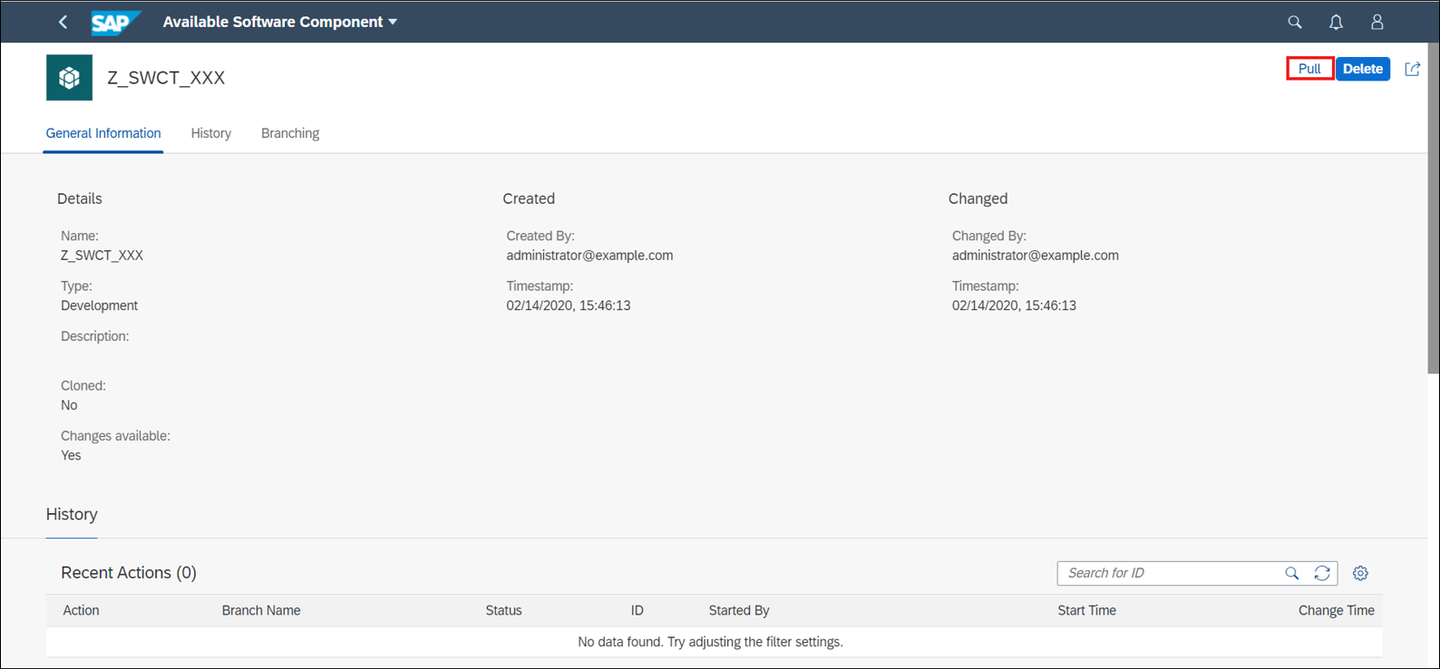 Pull software component