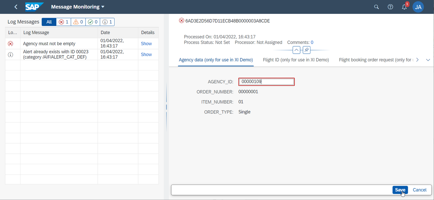 Message Monitoring Before Restart