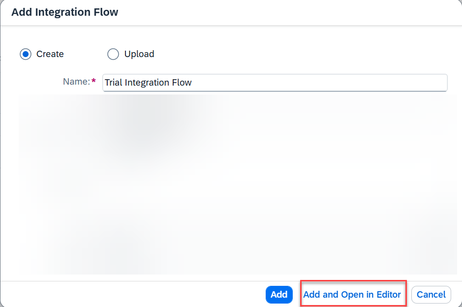 Enter integration flow details and confirm