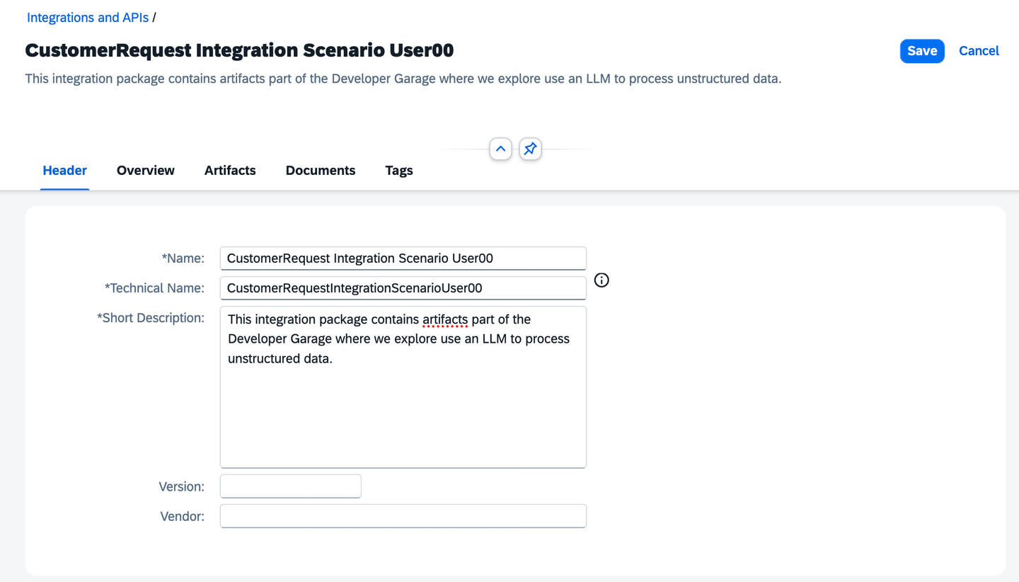 Create Integration Package