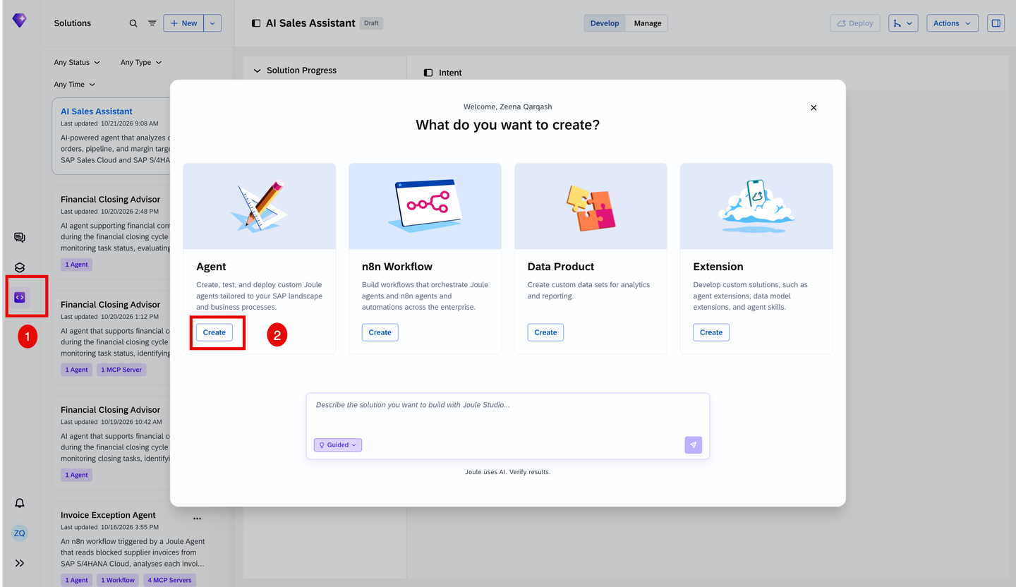 Select Agent solution type