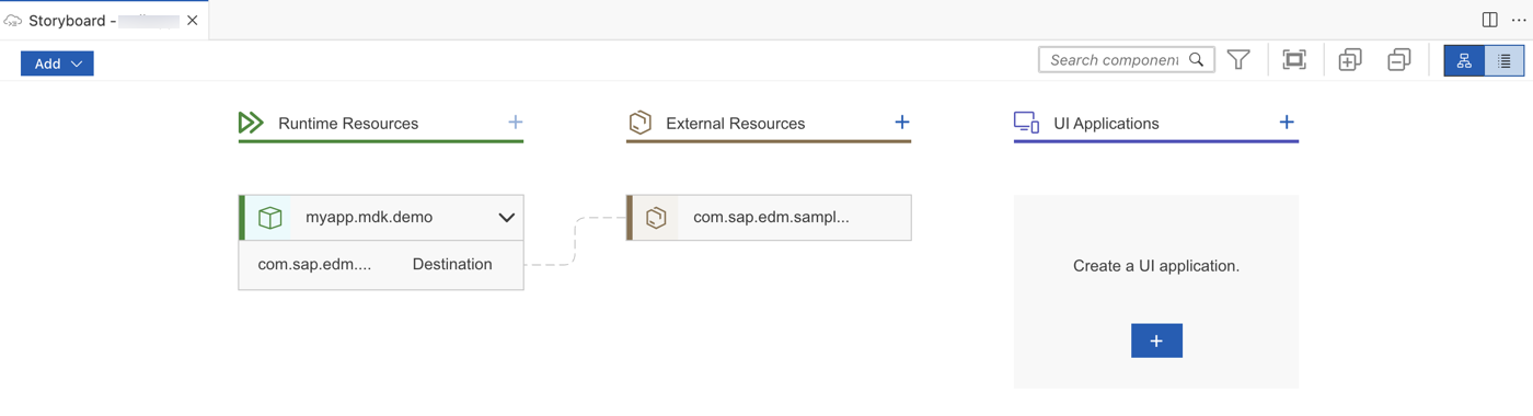 Storyboard With Runtime Resources Added