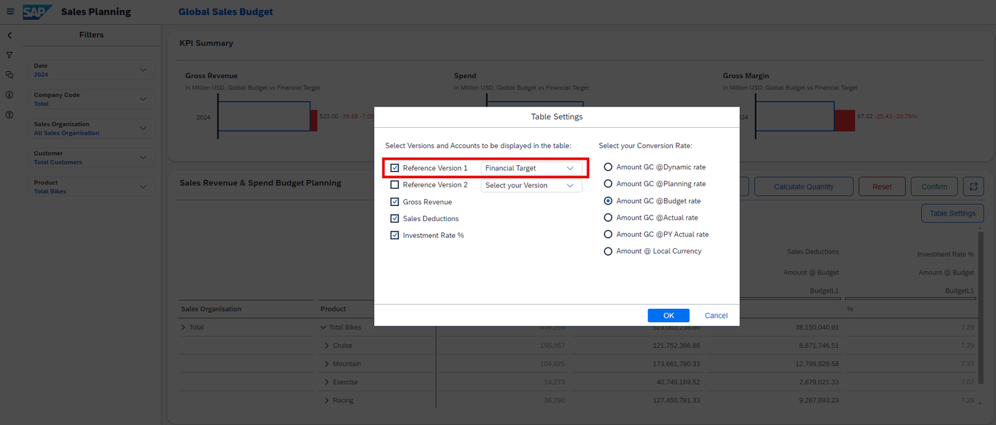 xP&A Sales Planning