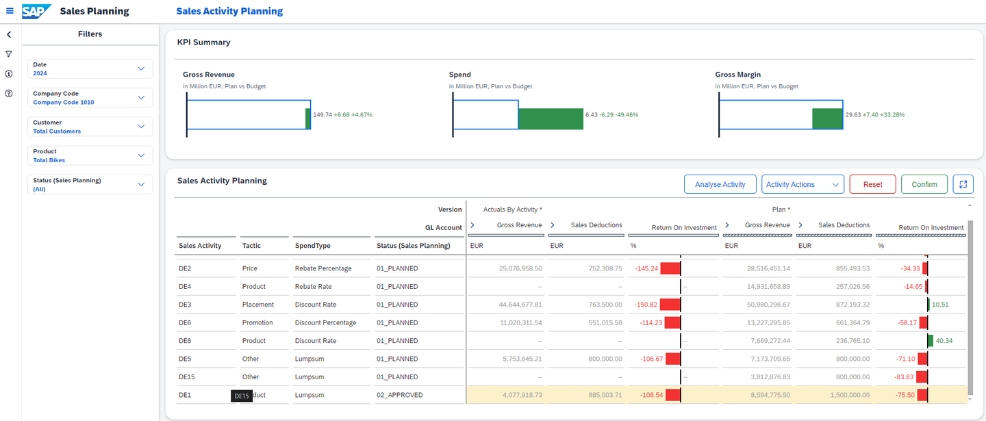 xP&A Sales Planning